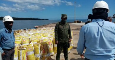 Retienen barcaza en Samaná, llegó al país cargado de sacos con material no identificado